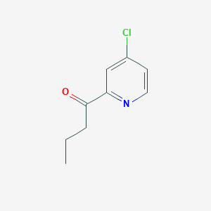 molecular formula C9H10ClNO B13046309 1-(4-Chloro-2-pyridinyl)-1-butanone 