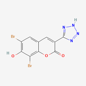 6,8-Dibromo-7-hydroxy-3-(1H-tetrazol-5-YL)-2H-chromen-2-one