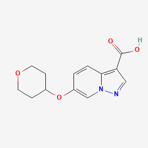 6-((Tetrahydro-2H-pyran-4-YL)oxy)pyrazolo[1,5-A]pyridine-3-carboxylic acid