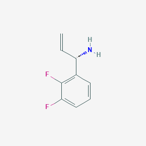 molecular formula C9H9F2N B13046347 (1S)-1-(2,3-Difluorophenyl)prop-2-enylamine 