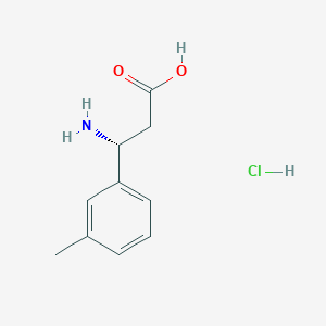 molecular formula C10H14ClNO2 B13046359 (R)-3-Amino-3-(M-tolyl)propanoic acid hcl 