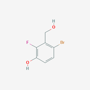 molecular formula C7H6BrFO2 B13046392 4-Bromo-2-fluoro-3-(hydroxymethyl)phenol CAS No. 1784377-68-9