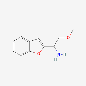 molecular formula C11H13NO2 B13046489 1-(1-Benzofuran-2-YL)-2-methoxyethan-1-amine 