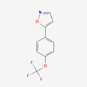 molecular formula C10H6F3NO2 B1304650 5-[4-(三氟甲氧基)苯基]异恶唑 CAS No. 387824-49-9
