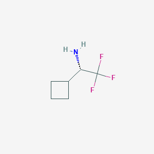 molecular formula C6H10F3N B13046504 (S)-1-Cyclobutyl-2,2,2-trifluoroethanamine 