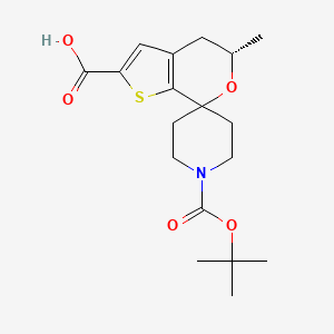 (S)-1-(Tert-butoxycarbonyl)-5'-methyl-4',5'-dihydrospiro[piperidine-4,7'-thieno[2,3-C]pyran]-2'-carboxylic acid