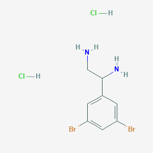 molecular formula C8H12Br2Cl2N2 B13046543 1-(3,5-Dibromophenyl)ethane-1,2-diamine 2hcl 