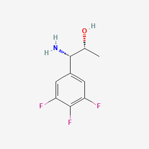 molecular formula C9H10F3NO B13046551 (1S,2R)-1-Amino-1-(3,4,5-trifluorophenyl)propan-2-OL 