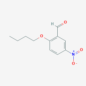 molecular formula C11H13NO4 B13046564 2-Butoxy-5-nitrobenzaldehyde 