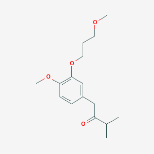 molecular formula C16H24O4 B13046606 1-(4-Methoxy-3-(3-methoxypropoxy)phenyl)-3-methylbutan-2-one 