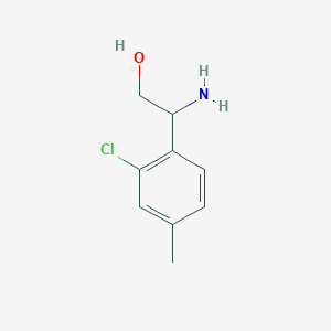 molecular formula C9H12ClNO B13046625 2-Amino-2-(2-chloro-4-methylphenyl)ethan-1-OL 