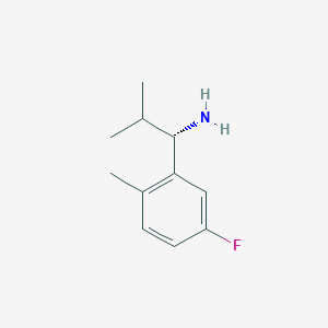 (S)-1-(5-Fluoro-2-methylphenyl)-2-methylpropan-1-amine