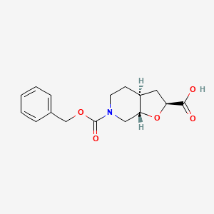 Racemic-(2S,3aS,7aS)-6-((benzyloxy)carbonyl)octahydrofuro[2,3-c]pyridine-2-carboxylic acid