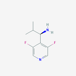 molecular formula C9H12F2N2 B13046654 (R)-1-(3,5-Difluoropyridin-4-YL)-2-methylpropan-1-amine2hcl 