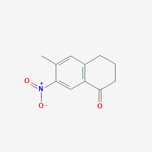 molecular formula C11H11NO3 B13046722 3,4-dihydro-6-methyl-7-nitro-1(2H)-Naphthalenone 