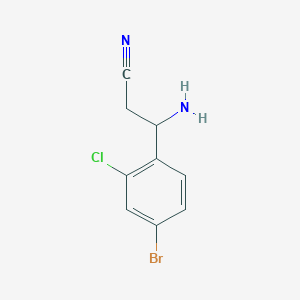 3-Amino-3-(4-bromo-2-chlorophenyl)propanenitrile