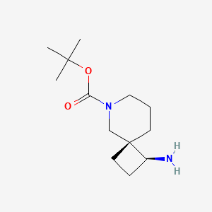 molecular formula C13H24N2O2 B13046741 tert-Butyl(1S,4R)-1-amino-6-azaspiro[3.5]nonane-6-carboxylate 