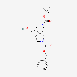 7-Benzyl 2-(tert-butyl) 4-(hydroxymethyl)-2,7-diazaspiro[4.4]nonane-2,7-dicarboxylate