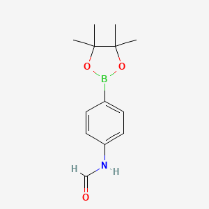 molecular formula C13H18BNO3 B1304676 N-[4-(4,4,5,5-四甲基-1,3,2-二氧杂硼环-2-基)苯基]甲酰胺 CAS No. 480424-94-0