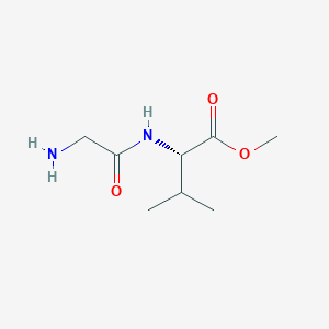 molecular formula C8H16N2O3 B13046775 Methyl glycyl-L-valinate 