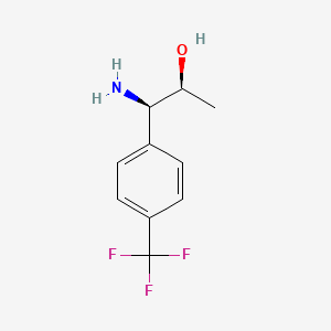 molecular formula C10H12F3NO B13046783 (1R,2S)-1-Amino-1-[4-(trifluoromethyl)phenyl]propan-2-OL 