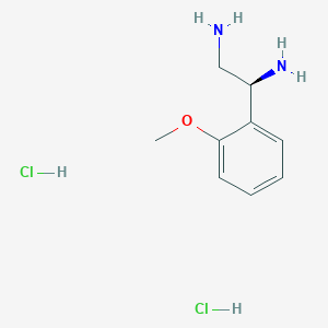 molecular formula C9H16Cl2N2O B13046817 (1S)-1-(2-Methoxyphenyl)ethane-1,2-diamine 2hcl 