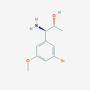 molecular formula C10H14BrNO2 B13046835 (1R,2R)-1-Amino-1-(3-bromo-5-methoxyphenyl)propan-2-OL 