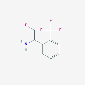 molecular formula C9H9F4N B13046853 2-Fluoro-1-[2-(trifluoromethyl)phenyl]ethanamine 