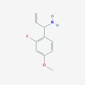 molecular formula C10H12FNO B13046864 1-(2-Fluoro-4-methoxyphenyl)prop-2-EN-1-amine 