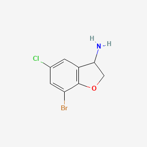 7-Bromo-5-chloro-2,3-dihydro-1-benzofuran-3-amine