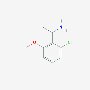 molecular formula C9H12ClNO B13046898 1-(2-Chloro-6-methoxyphenyl)ethan-1-amine 