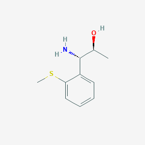 molecular formula C10H15NOS B13046916 (1S,2S)-1-Amino-1-(2-methylthiophenyl)propan-2-OL 