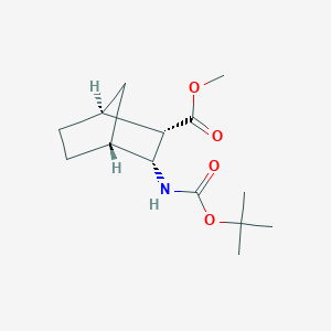 molecular formula C14H23NO4 B13046932 methyl (1S,2S,3R,4R)-3-[(2-methylpropan-2-yl)oxycarbonylamino]bicyclo[2.2.1]heptane-2-carboxylate CAS No. 2177267-27-3