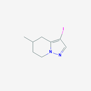 molecular formula C8H11IN2 B13046937 3-Iodo-5-methyl-4,5,6,7-tetrahydropyrazolo[1,5-A]pyridine 