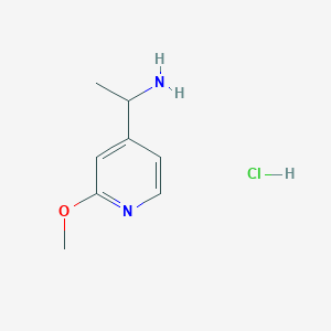 molecular formula C8H13ClN2O B13046950 1-(2-Methoxypyridin-4-yl)ethanamine hydrochloride 