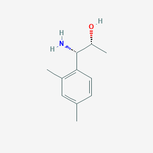 molecular formula C11H17NO B13046967 (1S,2R)-1-Amino-1-(2,4-dimethylphenyl)propan-2-OL 