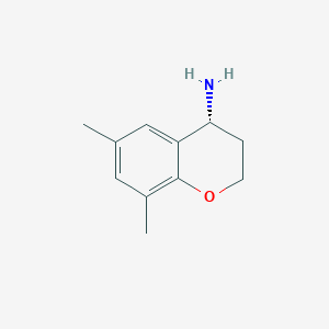 molecular formula C11H15NO B13046972 (R)-6,8-Dimethylchroman-4-amine 