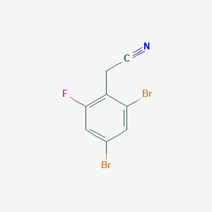 molecular formula C8H4Br2FN B130470 2-(2,4-Dibromo-6-fluorophenyl)acetonitrile CAS No. 497181-24-5