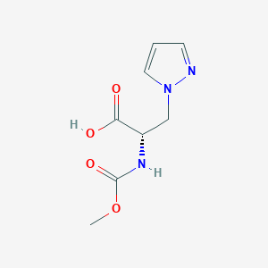 (S)-2-((Methoxycarbonyl)amino)-3-(1H-pyrazol-1-YL)propanoic acid