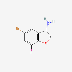 (3S)-5-Bromo-7-fluoro-2,3-dihydro-1-benzofuran-3-amine