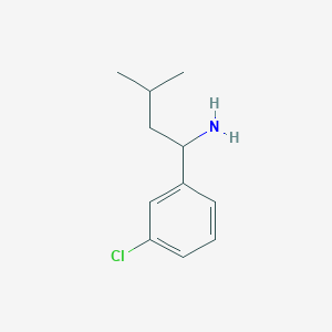 1-(3-Chlorophenyl)-3-methylbutan-1-amine