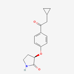 (R)-3-(4-(2-Cyclopropylacetyl)phenoxy)pyrrolidin-2-one