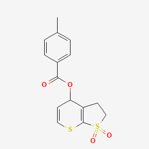 1,1-Dioxido-2,3-dihydro-4H-thieno[2,3-b]thiopyran-4-yl 4-methylbenzoate