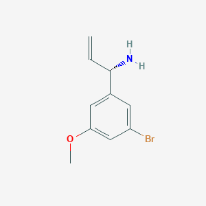 molecular formula C10H12BrNO B13047133 (1S)-1-(3-Bromo-5-methoxyphenyl)prop-2-EN-1-amine 