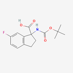 1-((Tert-butoxycarbonyl)amino)-6-fluoro-2,3-dihydro-1H-indene-1-carboxylic acid