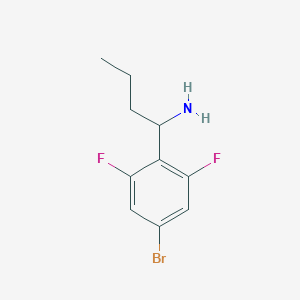 molecular formula C10H12BrF2N B13047193 1-(4-Bromo-2,6-difluorophenyl)butan-1-amine 