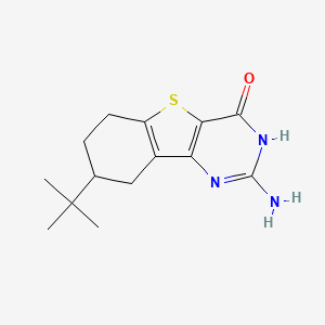 2-Amino-8-(tert-butyl)-6,7,8,9-tetrahydrobenzo[4,5]thieno[3,2-D]pyrimidin-4(1H)-one