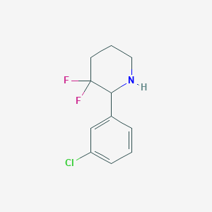 2-(3-Chlorophenyl)-3,3-difluoropiperidine