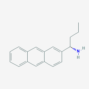 molecular formula C18H19N B13047230 (1S)-1-(2-Anthryl)butylamine 