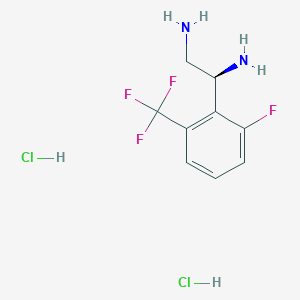 (1S)-1-[6-Fluoro-2-(trifluoromethyl)phenyl]ethane-1,2-diamine 2hcl